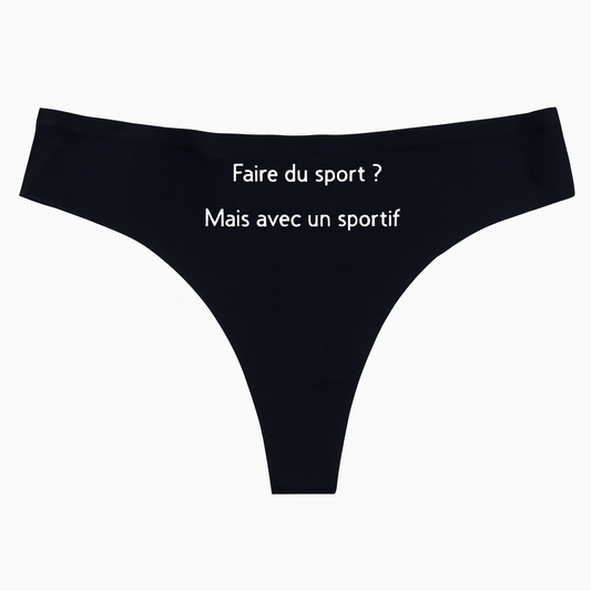 Faire du sport, mais avec un sportif. Tanga Femme