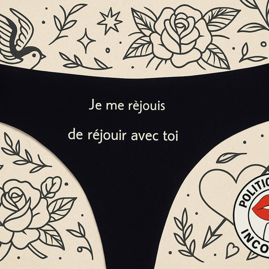 Je me réjouis de me réjouir avec toi. Tanga Femme