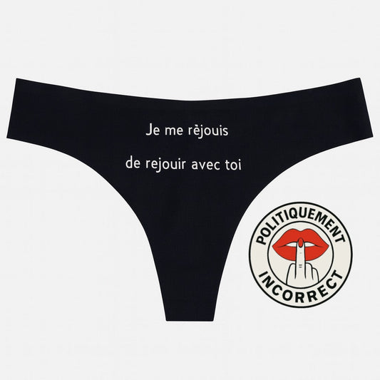 Je me réjouis de me réjouir avec toi. Tanga Femme