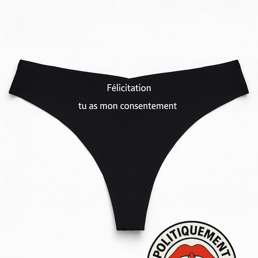 Félicitations, tu as mon consentement.